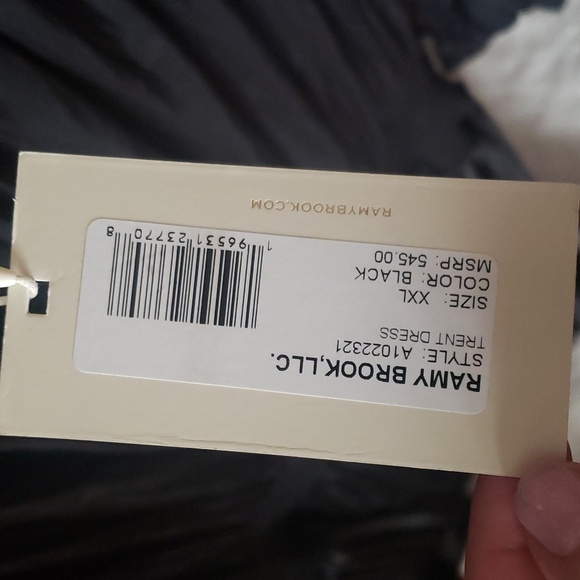 NWT Ramy Brook Trent Lace Off-The-Shoulder Lace Sleeves Smocked Waist Mini Dress - Picture 5 of 10